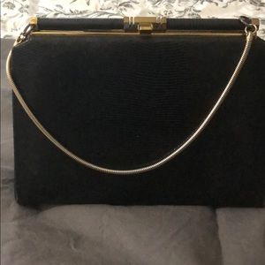Vintage black leather purse